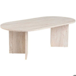 Table basse ovale - coloris travertin L119 cm - IRIS