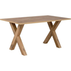 Table à manger seule MANZANO - Rectangulaire - Décor Chêne Flagstaff - 8 personnes - L160 x H75 x P90 cm